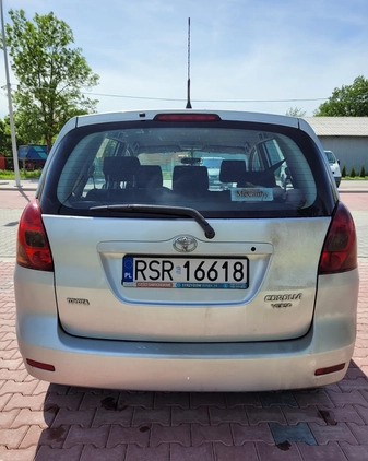 Toyota Corolla Verso cena 6300 przebieg: 248000, rok produkcji 2004 z Strzyżów małe 79